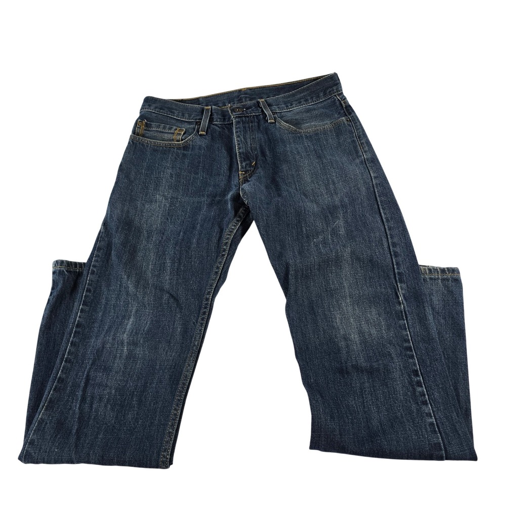 Levis 527 Slim Bootcut Jeans Mens 31x32 Dark Wash Blue Denim 100% Cotton